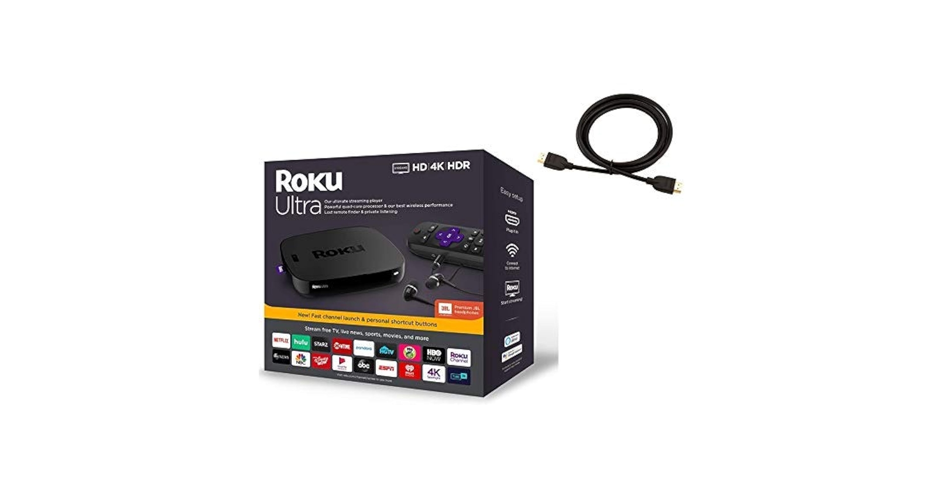 Roku Ultra HD 4K HDR ストリーミングプレーヤー Amazon.com: Roku Ultra Streaming Media Player 4K/HD/HDR